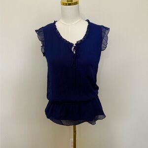 LOFT Vibrant Blue Blouse XS